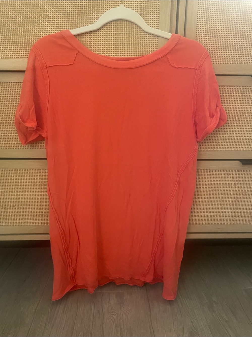 We the Free Short Sleeve Crewneck Tee- Coral